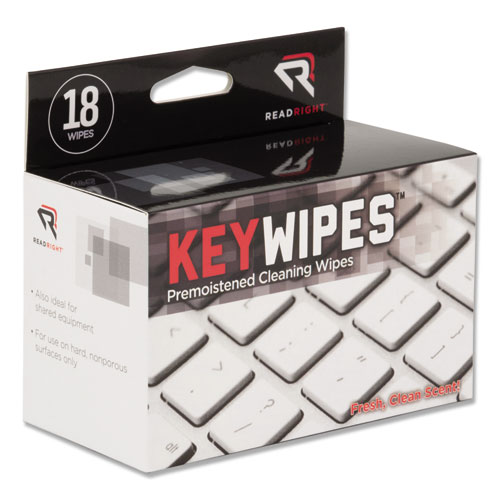 Picture of KeyWipes Keyboard Wet Wipes, 6.88 x 5, Unscented, 18/Box