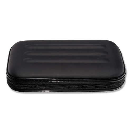 Picture of Large Soft-Sided Pencil Case, Fabric, 2 x 8.75 x 5.25, Black