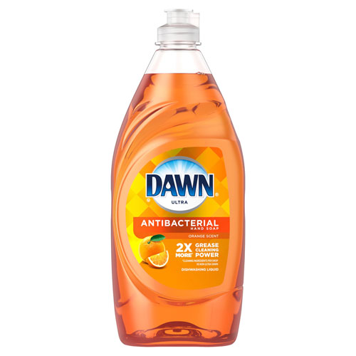 Picture of Ultra Antibacterial Dishwashing Liquid, Orange Scent, 28 oz Bottle, 8/Carton