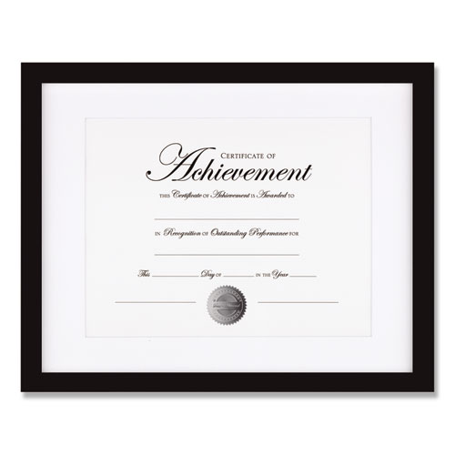 Picture of Wood Gallery Frame with Beveled Mat, 11 x 14, Black