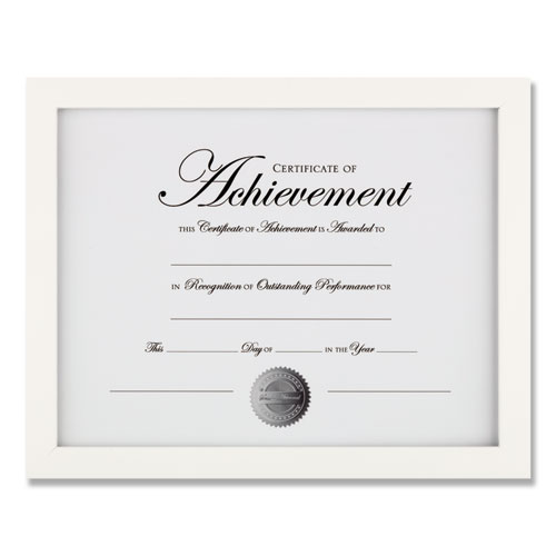 Picture of Wood Gallery Frame with Two-Way Easel, 8.5 x 11, White