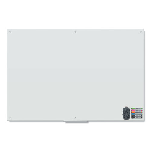 Picture of Magnetic Glass Dry Erase Board Value Pack, 70" x 47", Frosted White