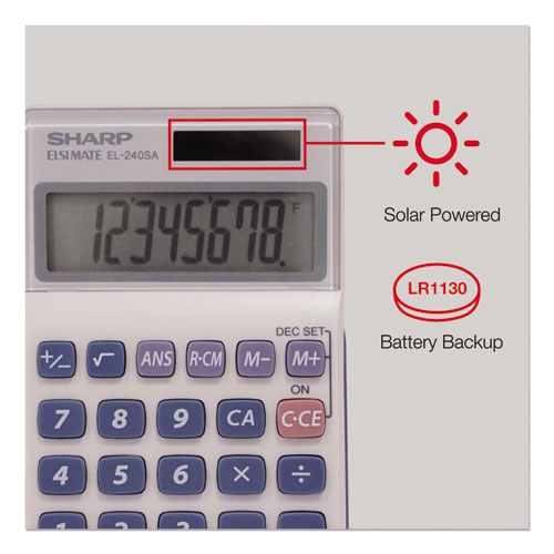 Picture of EL240SB Handheld Business Calculator, 8-Digit LCD