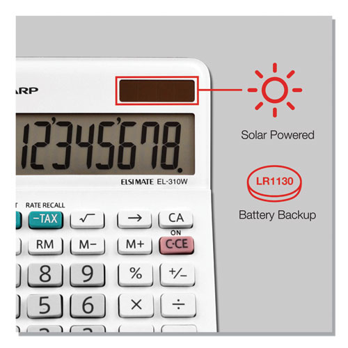 Picture of EL-310WB Mini Desktop Calculator, 8-Digit LCD