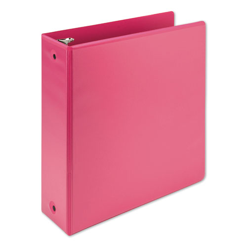 Picture of Earth's Choice Biobased Economy Round Ring View Binders, 3 Rings, 3" Capacity, 11 x 8.5, Berry