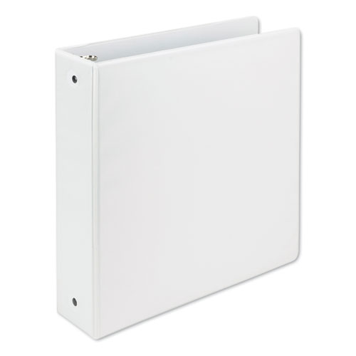 Picture of Earth's Choice Plant-Based Economy Round Ring View Binders, 3 Rings, 2" Capacity, 11 x 8.5, White