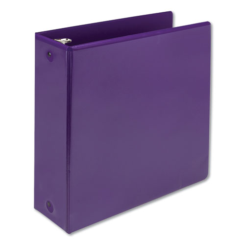 Picture of Earth's Choice Biobased Economy Round Ring View Binders, 3 Rings, 4" Capacity, 11 x 8.5, Purple