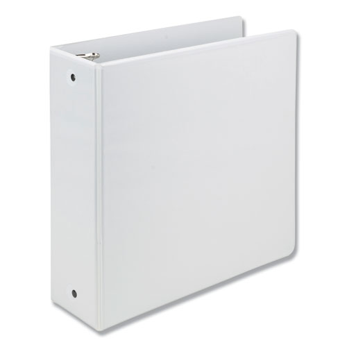 Picture of Earth's Choice Plant-Based Economy Round Ring View Binders, 3 Rings, 3" Capacity, 11 x 8.5, White