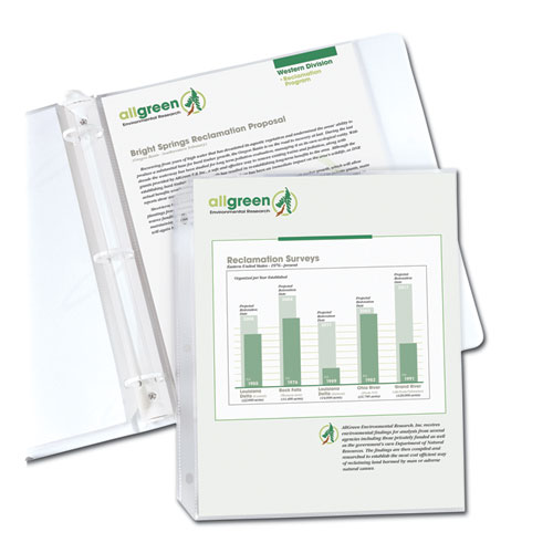 Recycled+Polypropylene+Sheet+Protectors%2C+Reduced+Glare%2C+2%22%2C+11+x+8.5%2C+100%2FBox