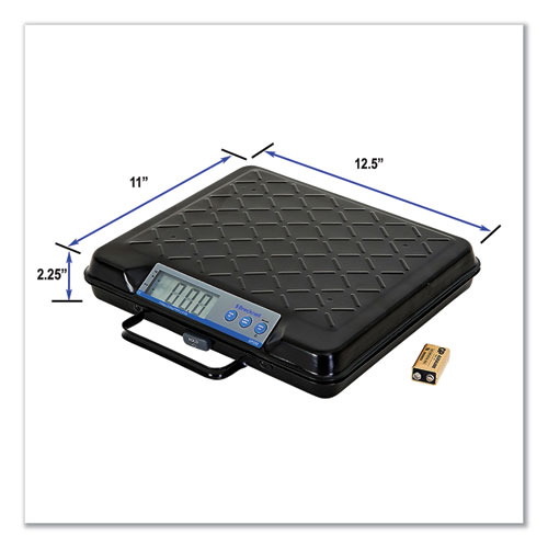 Picture of Portable Electronic Utility Bench Scale, 100 lb Capacity, 12.5 x 10.95 x 2.2  Platform