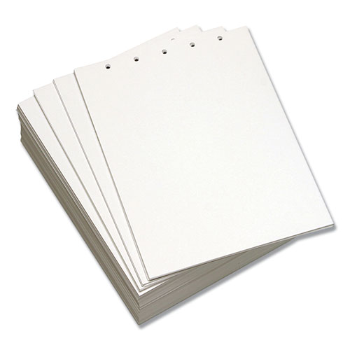 Picture of Custom Cut-Sheet Copy Paper, 92 Bright, 5-Hole (5/16") Top Punched, 20 lb Bond Weight, 8.5 x 11, White, 500/Ream