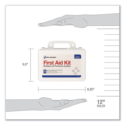 Picture of First Aid Kit for Use by Up to 25 People, 113 Pieces, Plastic Case