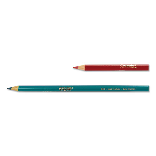 Picture of Short Colored Pencils Hinged Top Box with Built-in Pencil Sharpener, 3.3 mm, 2B, Assorted Lead and Barrel Colors, 64/Pack
