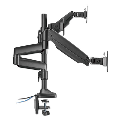 Picture of AdaptivErgo Triple Arm with USB for 32" Monitors, 360 deg Rotation, +90/-90 deg Tilt, 90 deg Pan, Black, Supports 15.4 lb