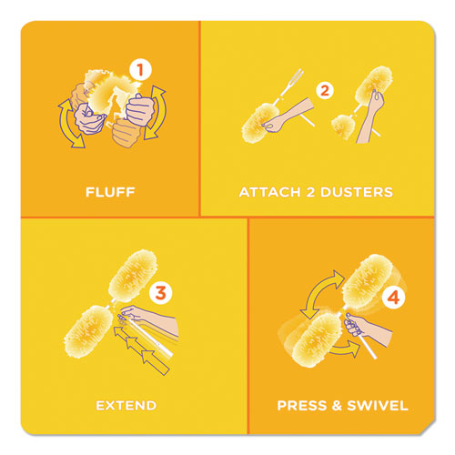 Picture of Heavy Duty Dusters with Super Extender Handle, 6 ft Handle, 1 Handle/4 Dusters, 4/Carton