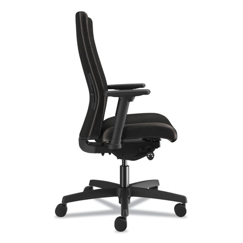 Picture of Ignition 2.0 Upholstered Mid-Back Task Chair With Lumbar, Supports 300 lb, 17" to 22" Seat, Black Vinyl Seat/Back, Black Base