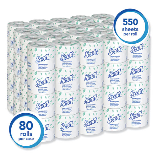 Picture of Essential Standard Roll Bathroom Tissue for Business, Septic Safe, 2-Ply, White, 550 Sheets/Roll