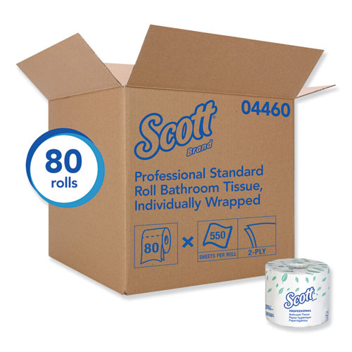 Picture of Essential Standard Roll Bathroom Tissue for Business, Septic Safe, 2-Ply, White, 550 Sheets/Roll