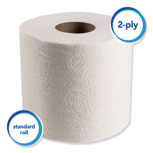 Picture of Essential Standard Roll Bathroom Tissue for Business, Septic Safe, 2-Ply, White, 550 Sheets/Roll