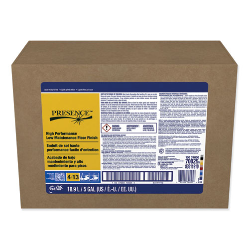 Picture of Presence High Performance Low Maintenance Floor Finish, 5 gal Bag-In-Box