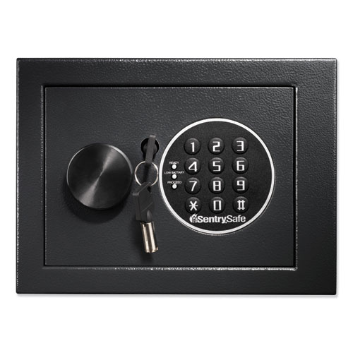 Picture of Electronic Security Safe, 0.14 cu ft, 9w x 6.6d x 6.6h, Black