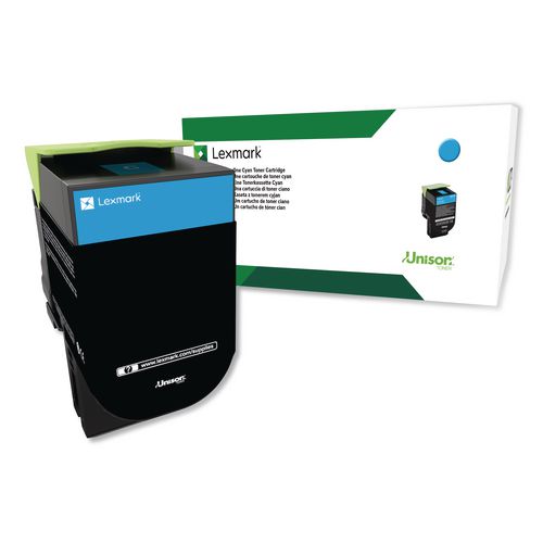 Picture of 80C0HCG Return Program High-Yield Toner, 3,000 Page-Yield, Cyan, TAA Compliant