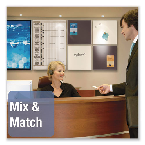 Picture of Matrix Magnetic Boards, 23" x 23", White Surface, Satin Aluminum Frame