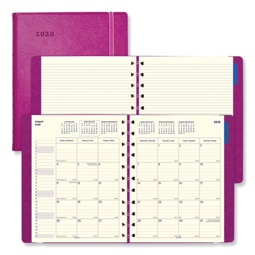 Picture of Soft Touch 17-Month Planner, 10.88 x 8.5, Fuchsia Cover, 17-Month: Aug 2024 to Dec 2025