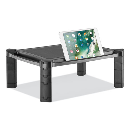 Picture of Large Monitor Stand with Cable Management, 12.99" x 17.1" x 6.6", Black, Supports 22 lbs