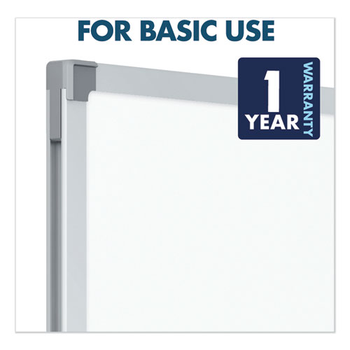 Picture of Dry Erase Board with Aluminum Frame, 72" x 48", White Surface, Satin Aluminum Frame