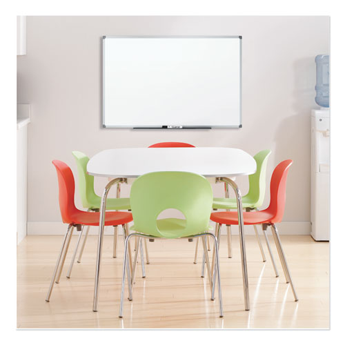 Picture of Dry Erase Board with Aluminum Frame, 72" x 48", White Surface, Satin Aluminum Frame