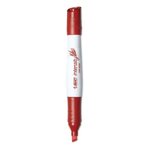 Picture of Intensity Low Odor Chisel Tip Dry Erase Marker, Extra-Broad Bullet Tip, Red, Dozen