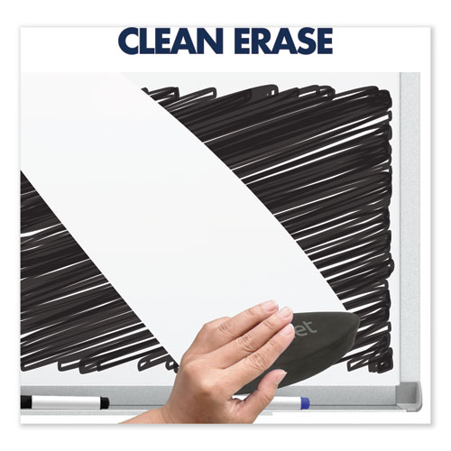 Picture of Porcelain Magnetic Whiteboard, 96" x 48", White Surface, Satin Aluminum Frame