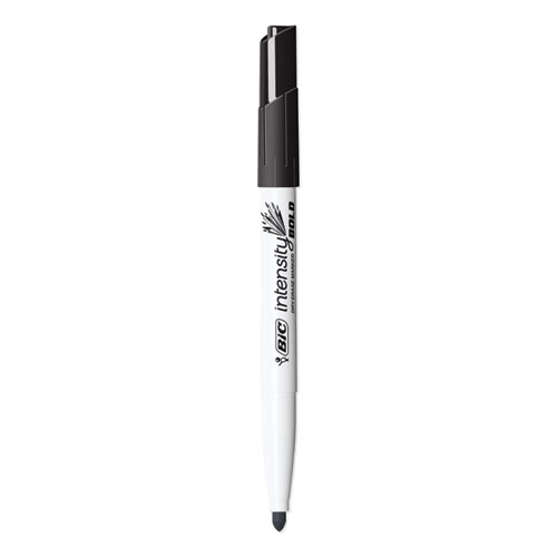 Picture of Intensity Bold Pocket-Style Dry Erase Marker, Fine Bullet Tip, Black, Dozen