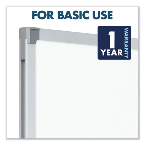 Picture of Dry Erase Board with Aluminum Frame, 36" x 24", White Surface, Satin Aluminum Frame