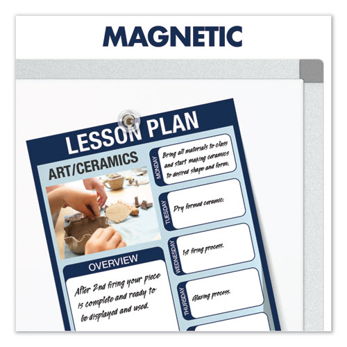 Picture of Porcelain Magnetic Whiteboard, 96" x 48", White Surface, Satin Aluminum Frame