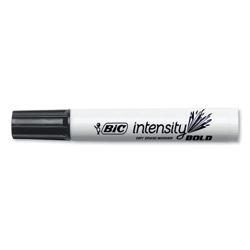 Picture of Intensity Bold Tank-Style Dry Erase Marker, Broad Chisel Tip, Black, Dozen