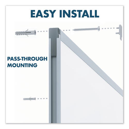 Picture of Dry Erase Board with Aluminum Frame, 72" x 48", White Surface, Satin Aluminum Frame