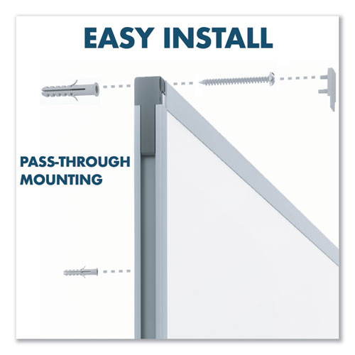 Picture of Dry-Erase Board, Melamine Surface, 48 x 36, Silver Aluminum Frame