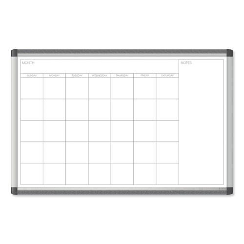 Picture of PINIT Magnetic Dry Erase Undated One Month Calendar, 35 x 23, White