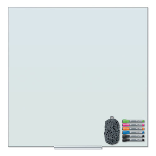 Picture of Floating Glass Dry Erase Board, 35 x 35, White