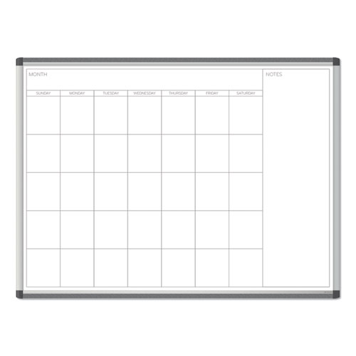 Picture of PINIT Magnetic Dry Erase Undated One Month Calendar, 47 x 35, White