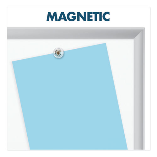 Picture of Classic Series Porcelain Magnetic Dry Erase Board, 72" x 48", White Surface, Satin Aluminum Frame