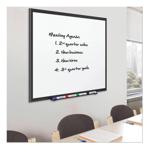 Picture of Classic Series Porcelain Magnetic Dry Erase Board, 60" x 36", White Surface, Black Aluminum Frame