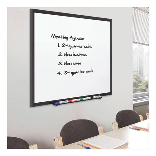 Picture of Classic Series Porcelain Magnetic Dry Erase Board, 48" x 36", White Surface, Black Aluminum Frame