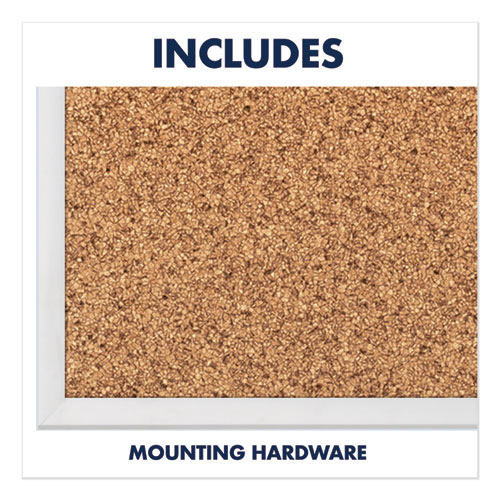 Picture of Classic Series Cork Bulletin Board, 72 x 48, Natural Surface, Silver Anodized Aluminum Frame