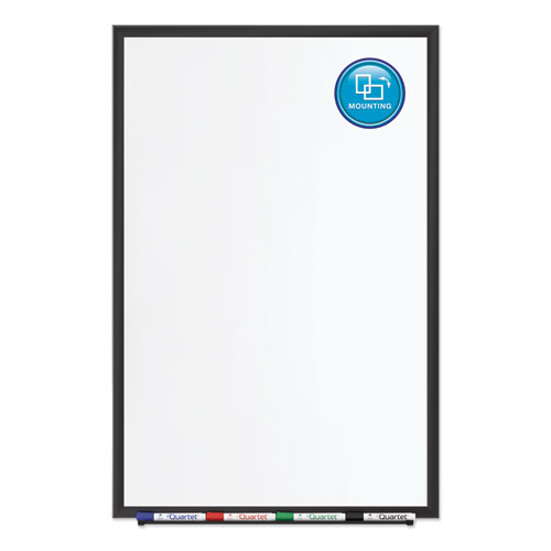 Picture of Classic Series Porcelain Magnetic Dry Erase Board, 48" x 36", White Surface, Black Aluminum Frame