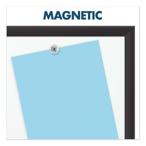 Picture of Classic Series Porcelain Magnetic Dry Erase Board, 72" x 48", White Surface, Black Aluminum Frame