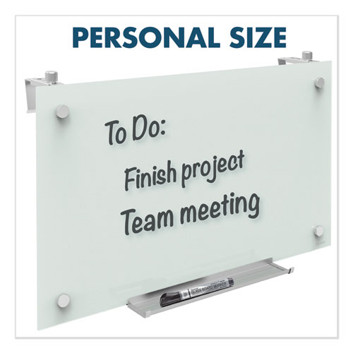 Picture of Infinity Magnetic Glass Dry Erase Cubicle Board, 30" x 18", White Surface