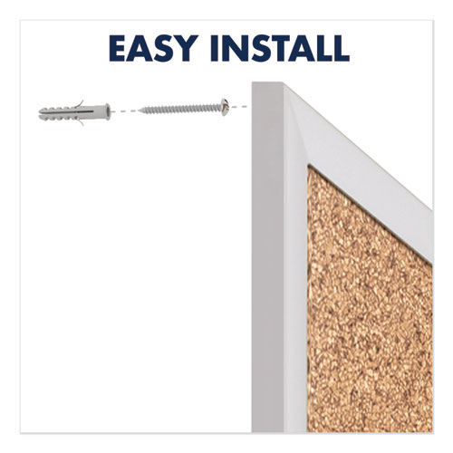 Picture of Classic Series Cork Bulletin Board, 24" x 18", Tan Surface, Anodized Aluminum Frame